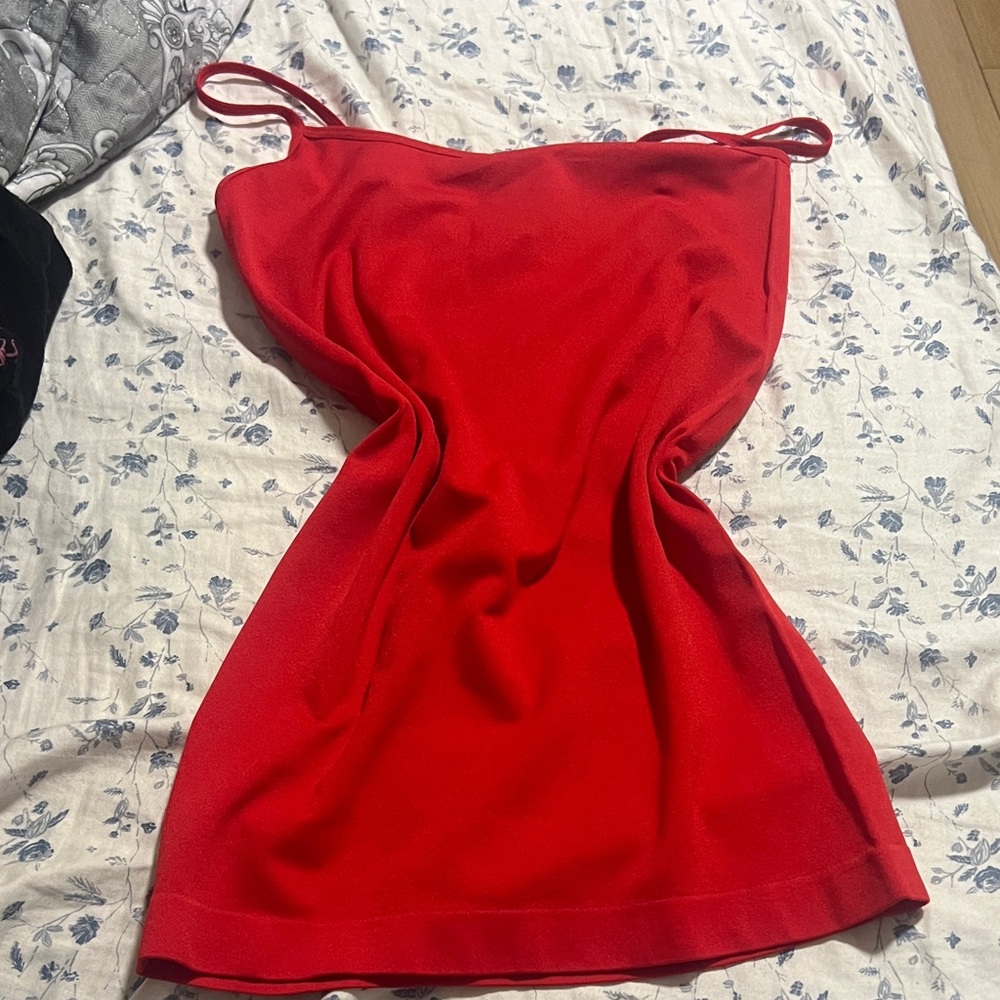 Red Spaghetti Strap tank top